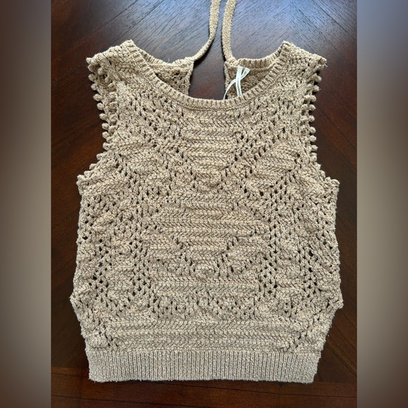 ANTHROPOLOGIE Women's Tan Knit Top SIZE XXS - Picture 4 of 8